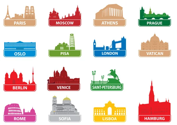 Symbolen Europese stad — Stockvector