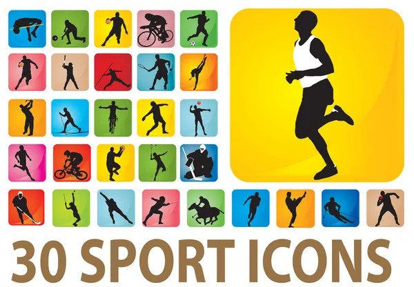Иконы спорта — стоковый вектор