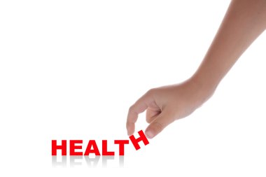 el ve kelime üzerinde beyaz izole