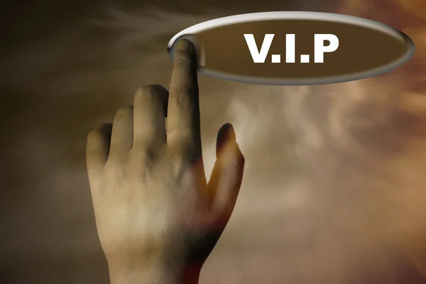 El ve VIP bir düğme — Stok fotoğraf