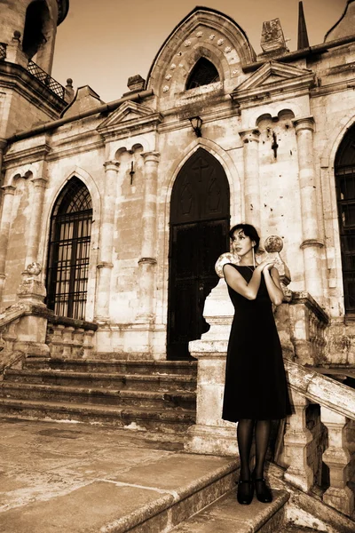 stock image Princess beside old castle