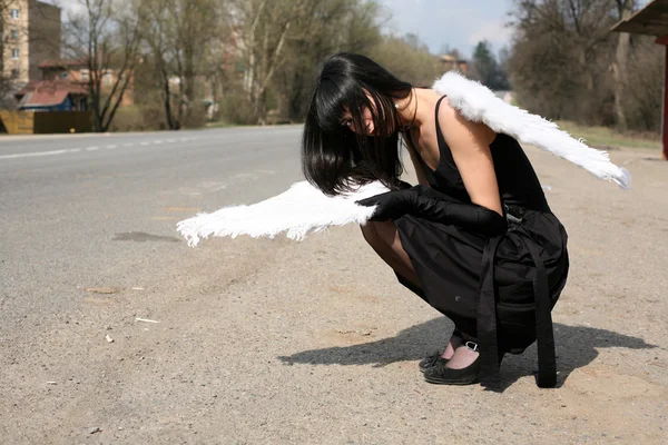 Ангел на улице — стоковое фото