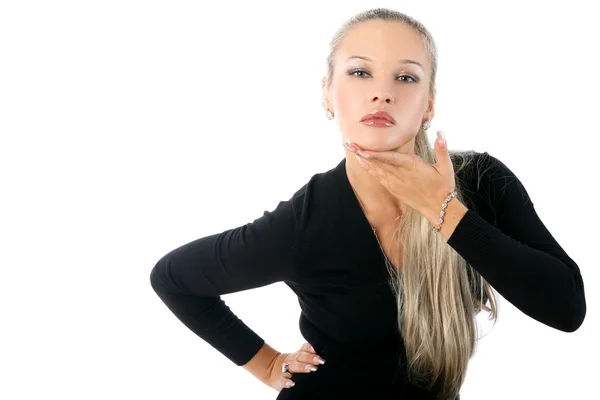Женский массаж подбородка — стоковое фото