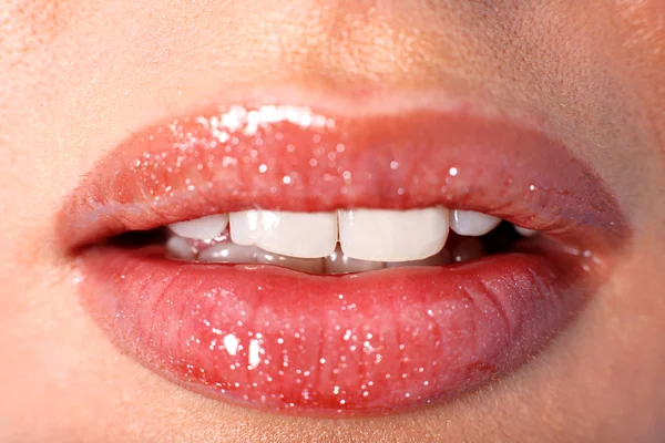 Teeth and lips — Stock Photo, Image