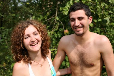 Romantik Çift açık havada