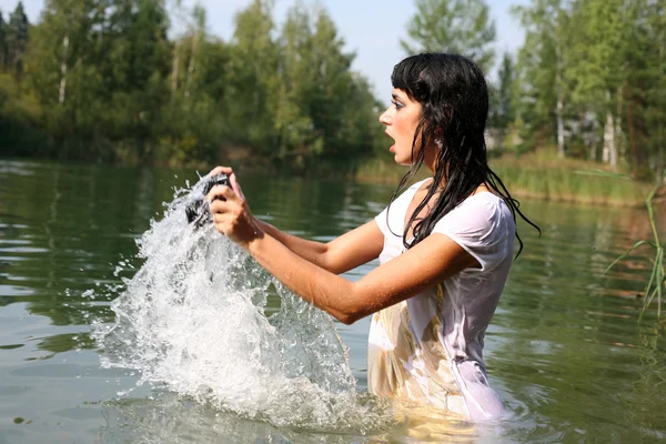 Correspondent in water — Stock Photo, Image