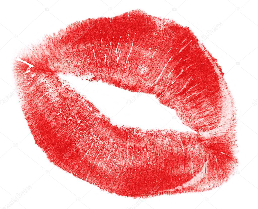 사랑 스러운 붉은 여자 입술 흰색 절연 — 스톡 사진 © Konstantin32 2868255 7873