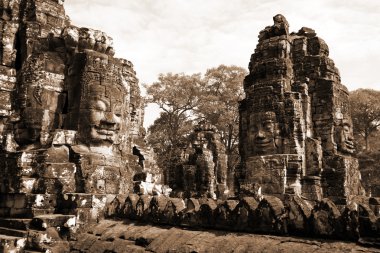 Bayon Temple at Angkor Thom, Cambodia clipart