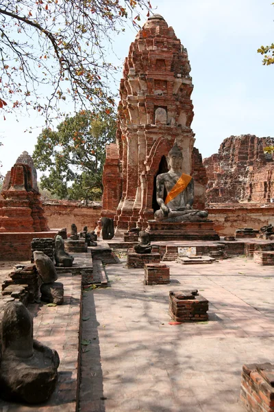 Památky buddah, ruiny Ayutthaya — Stock fotografie