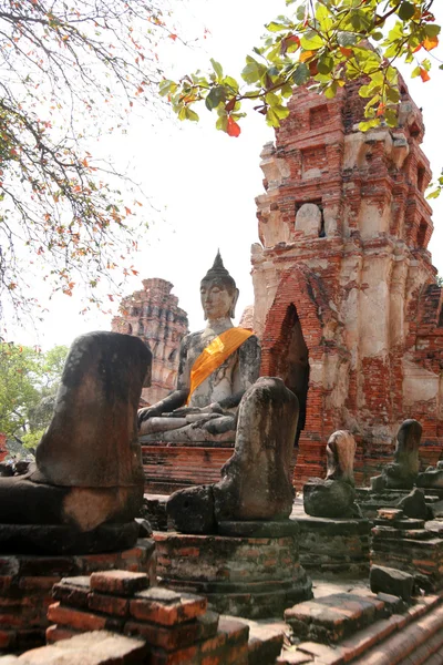 Monumentos de buddah, ruínas de Ayutthaya — Fotografia de Stock