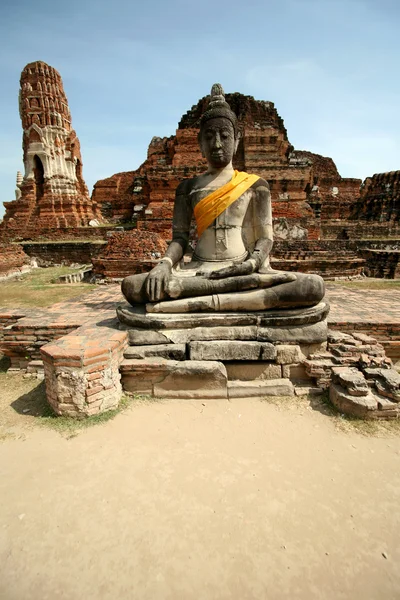 Buddha, emlékei a romok Ayutthaya — Stock Fotó