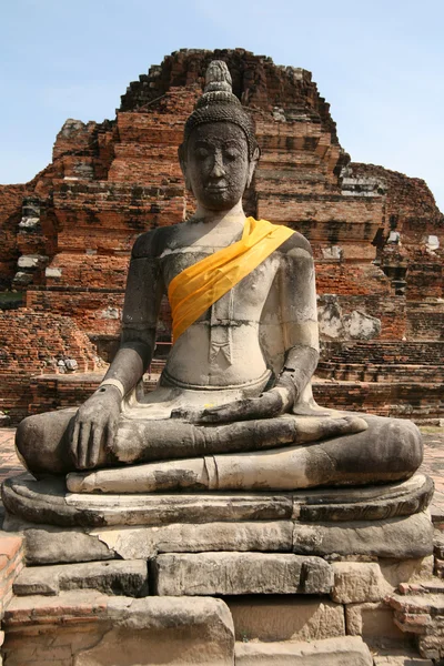 Monuments of buddah, ruins of Ayutthaya — Stock Photo, Image