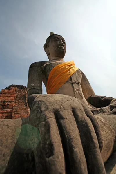 Buda, ayutthaya kalıntıları anıtları — Stok fotoğraf