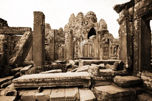 Chrám Bayon v angkor thom, Kambodža — Stock fotografie