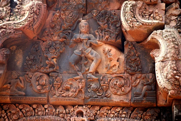 Ramayana story, fragment Banteay Srei — Stock Photo, Image
