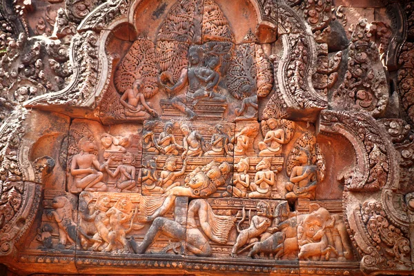 Historia del Ramayana, fragmento de Banteay Srei — Foto de Stock