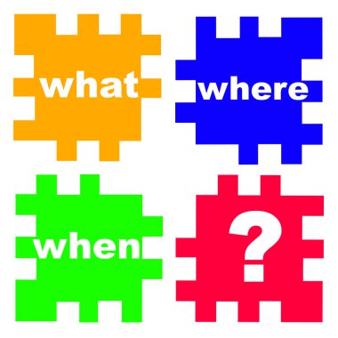 Main questions in business clipart