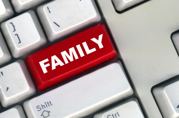 Pulsante di famiglia su una tastiera di computer — Foto Stock