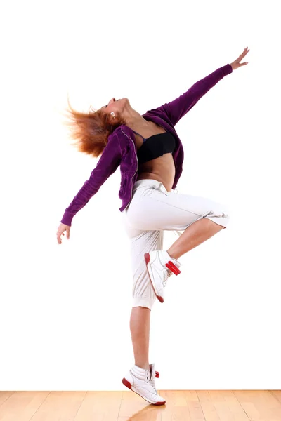 Nő modern balett-táncos bálterem — Stock Fotó