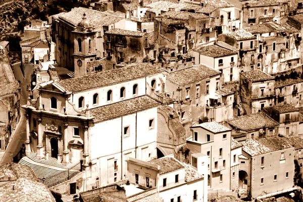 Eski İtalya, Sicilya, ragusa şehir — Stok fotoğraf