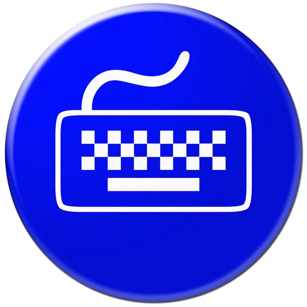 Niebieski znak klawiatury — Zdjęcie stockowe