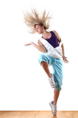 Woman modern ballet dancer clipart