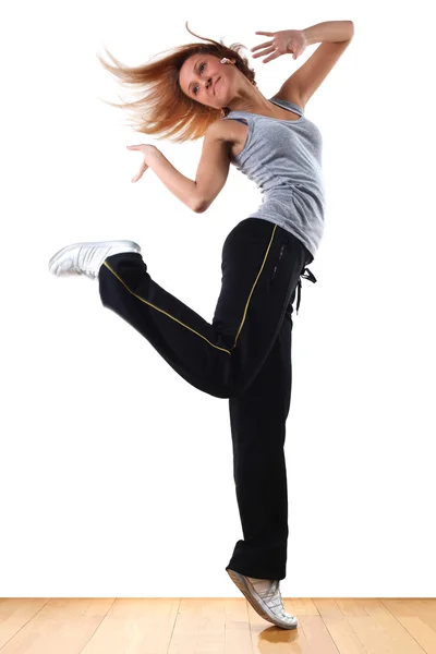 Nő modern balett-táncos bálterem — Stock Fotó