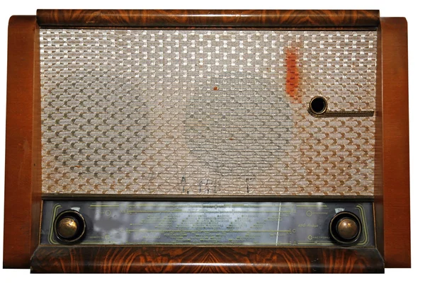 Старе радіо ізольоване на білому — стокове фото