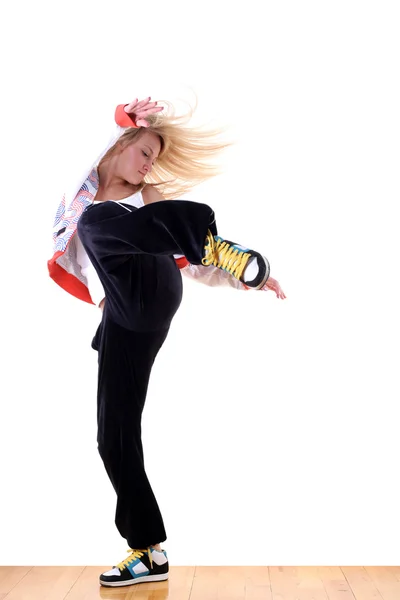 Γυναίκα σύγχρονες αθλητικές χορευτής μπαλέτου — Φωτογραφία Αρχείου