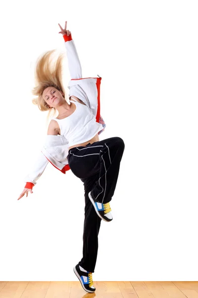 Mujer moderna bailarina de ballet deportivo — Foto de Stock