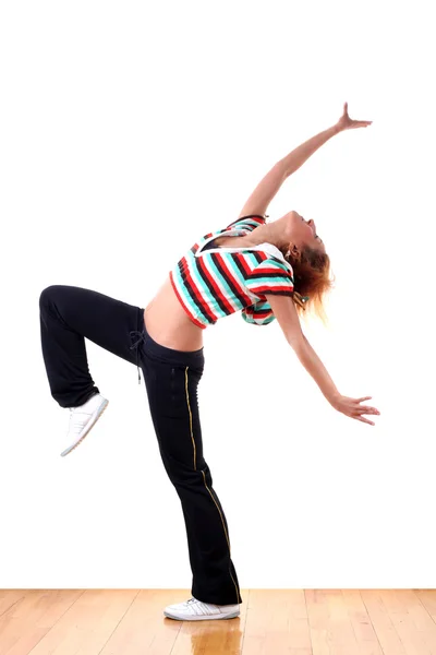 女人现代体育芭蕾舞演员 — 图库照片