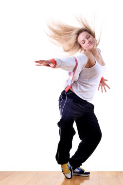 Woman modern sport dancer clipart