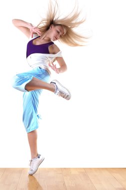 Woman modern sport dancer clipart