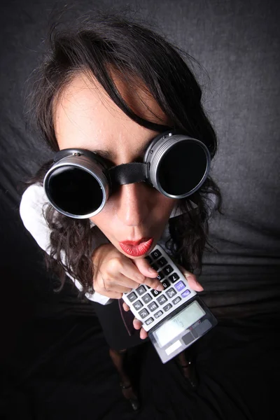 Manažer s kalkulačkou — Stock fotografie