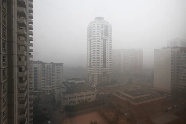Smog in city — Stock Photo, Image