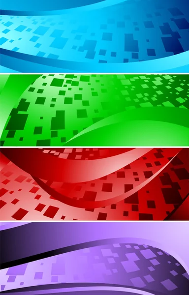 Vector set van banners met vierkante — Stockvector