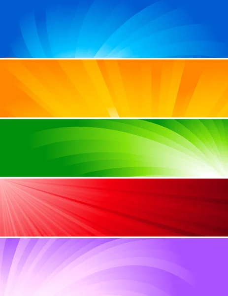 Vector set van kleurrijke baners — Stockvector