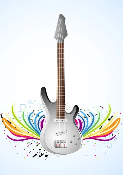 Vector background with guitar — Stock Vector