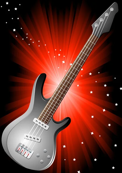 Vector background with guitar — Stock Vector