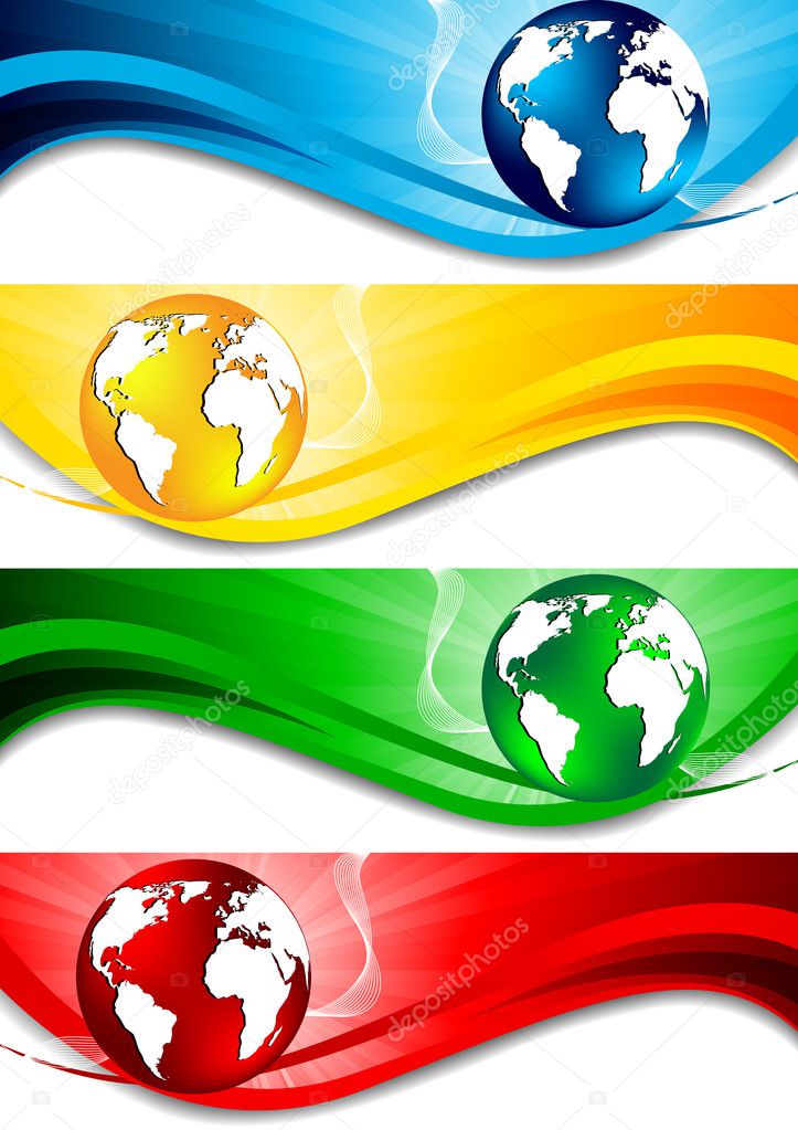 Vector set of banners
