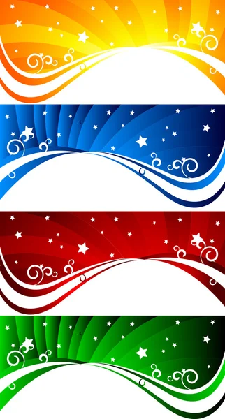 Vector set of abstract banners — Stock Vector