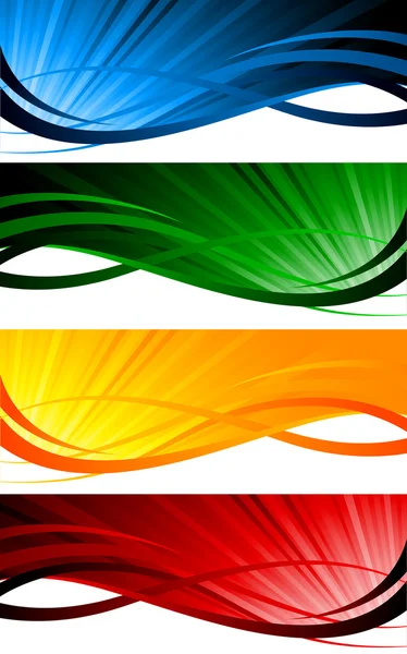 Bannières vectorielles colorées — Image vectorielle