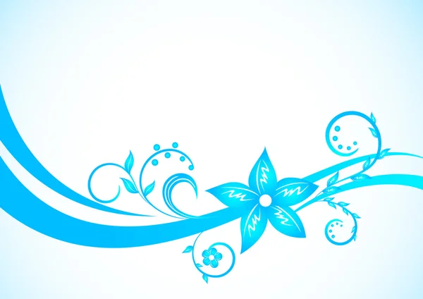 Vector blue floral background — Stock Vector