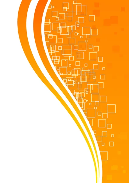 Αφηρημένο τεχνολογικό υπόβαθρο σε πορτοκαλί χρώμα — Διανυσματικό Αρχείο