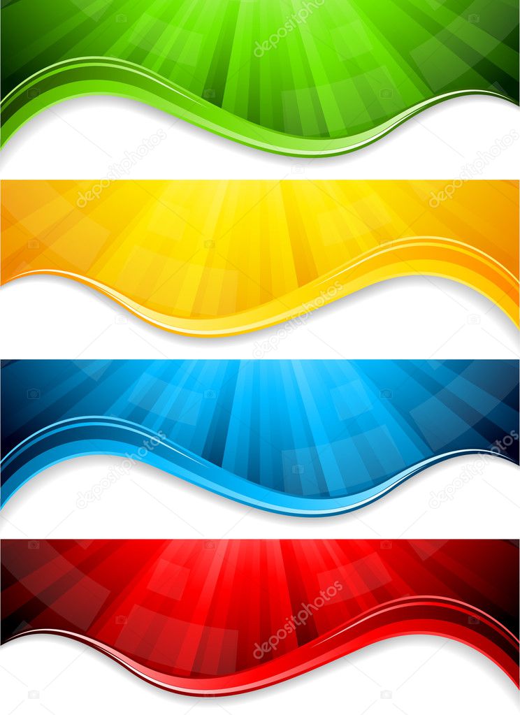 Vector collection abstract banners