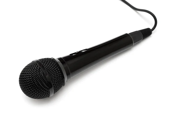 Microfono nero — Foto Stock