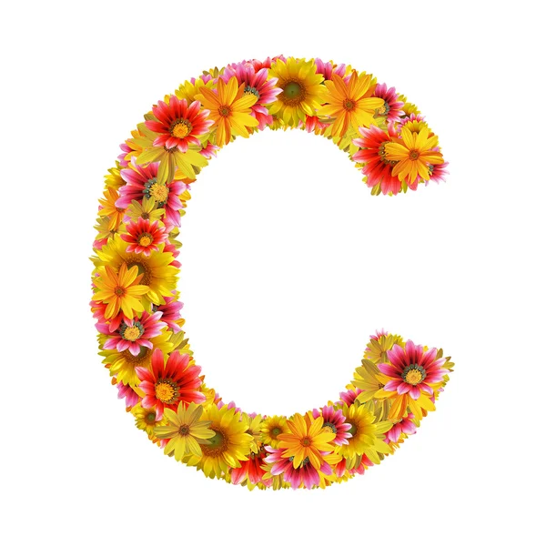 Flores letra C — Fotografia de Stock