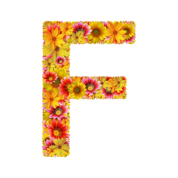 Flowers letter F — Stock Photo, Image