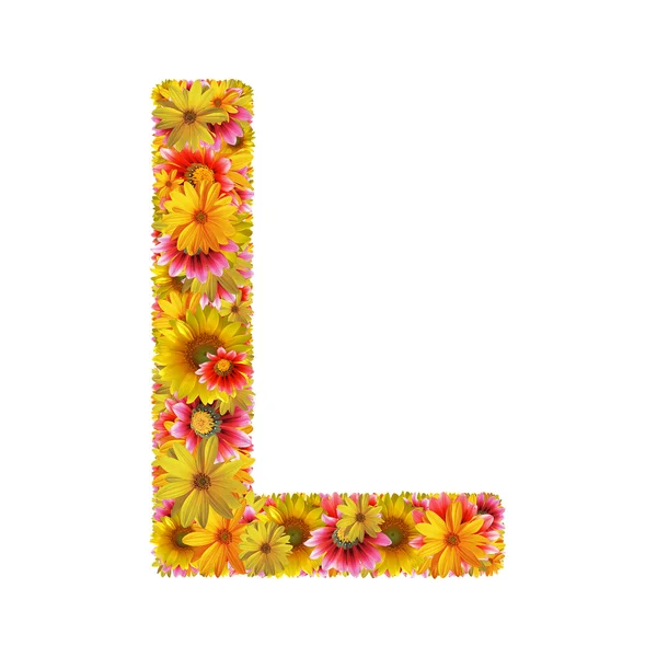 Flowers letter L — Stock Photo, Image