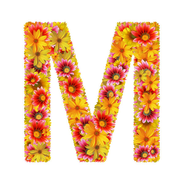 Flowers letter M